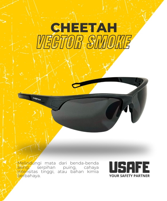 Cheetah Safety Glasses Vector Smoke
