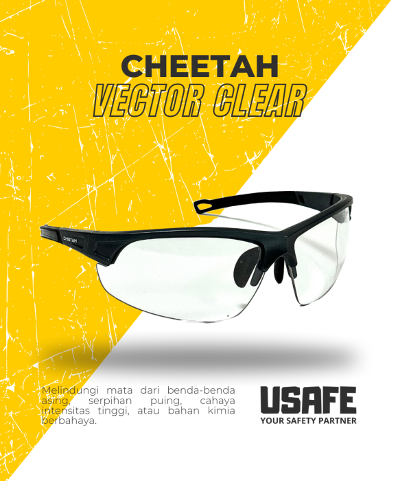 Cheetah Safety Glasses Vector Clear