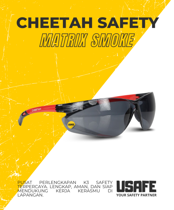 Cheetah Safety Glasses Matrix Smoke